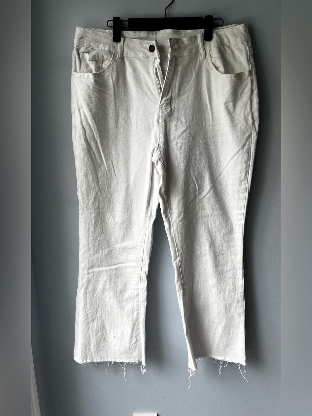 GRAPENT Women's White Bootcut Jeans High Waisted Size 16